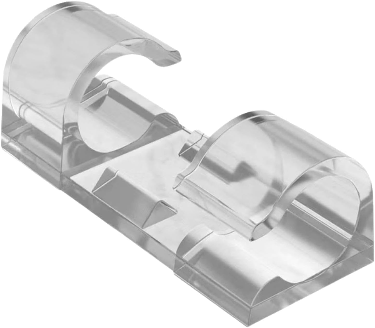 Generic Clear Adhesive Wire Holder Organizer - Cord, Single Unit Routing Guide for Desktop Surfaces, Discreet Synthetic