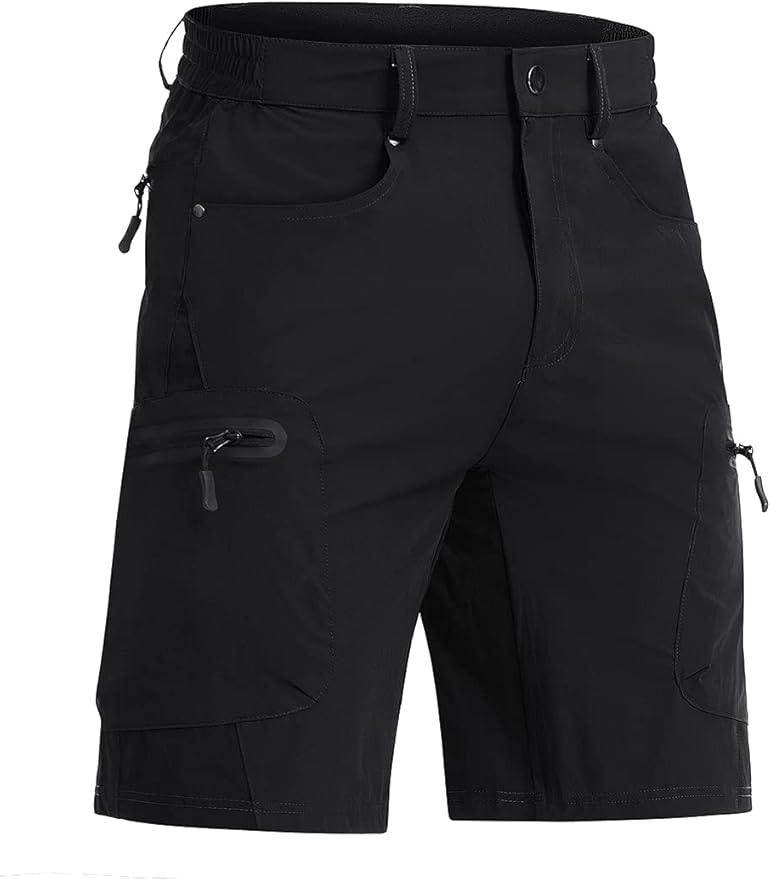 CRYSULLY Men's Hiking Cargo Shorts Outdoor Summer Lightweight Quick Dry Casual Shorts with 5 Pocket