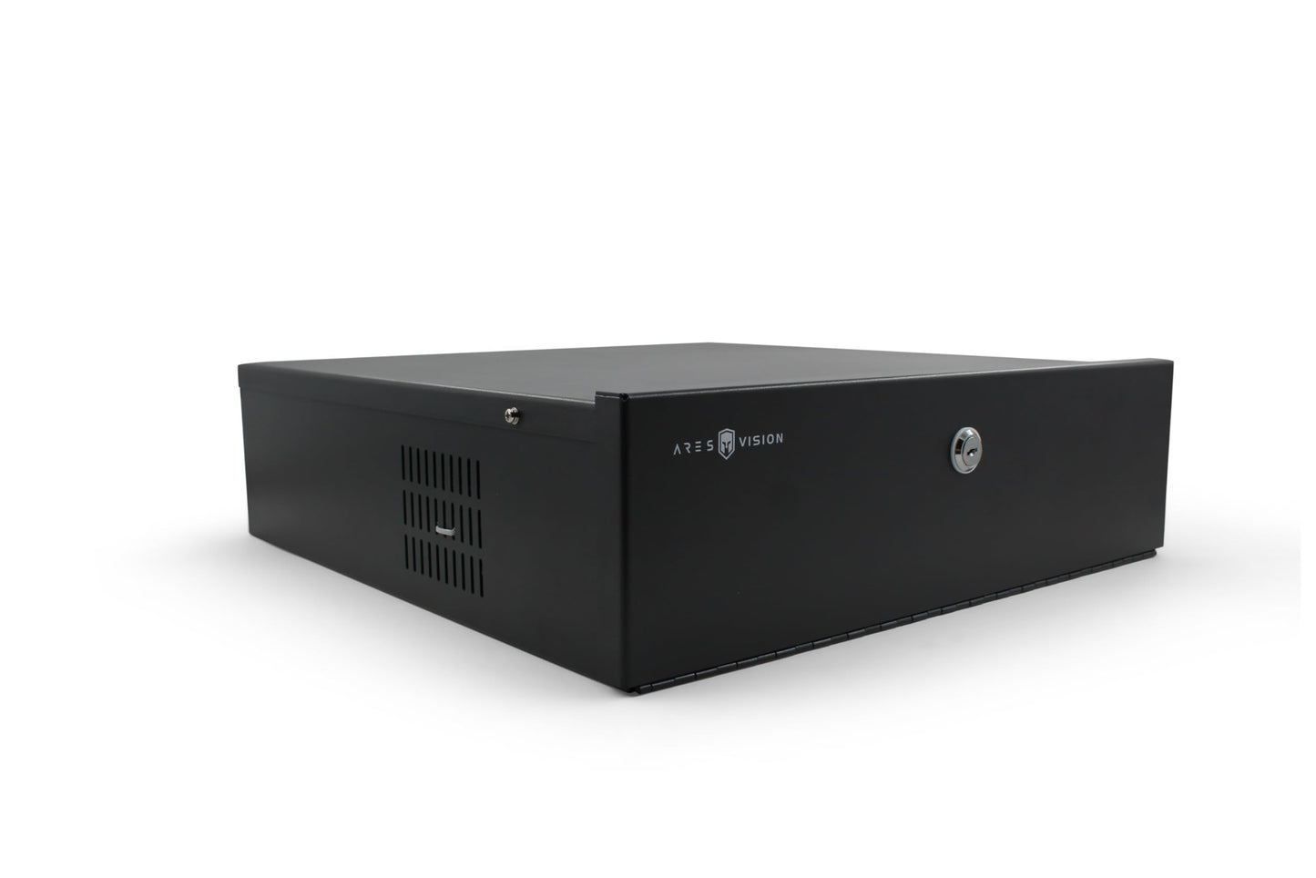 ARES VISION DVR Lock Box 18" x 18" x 5" – Heavy Duty 16 Gauge Steel Security Enclosure with Fan, Lock & Key, Cable Knockouts – Secure NVR, Router, AV Equipment for Home & Commercial Use