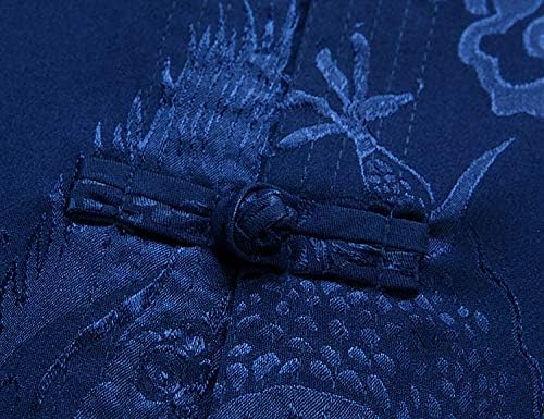 wecotton Tang Suit Men Hanfu Chinese Traditional Clothes Kung Fu Shirt Uniform Long Sleeved Coat Tops and Pants