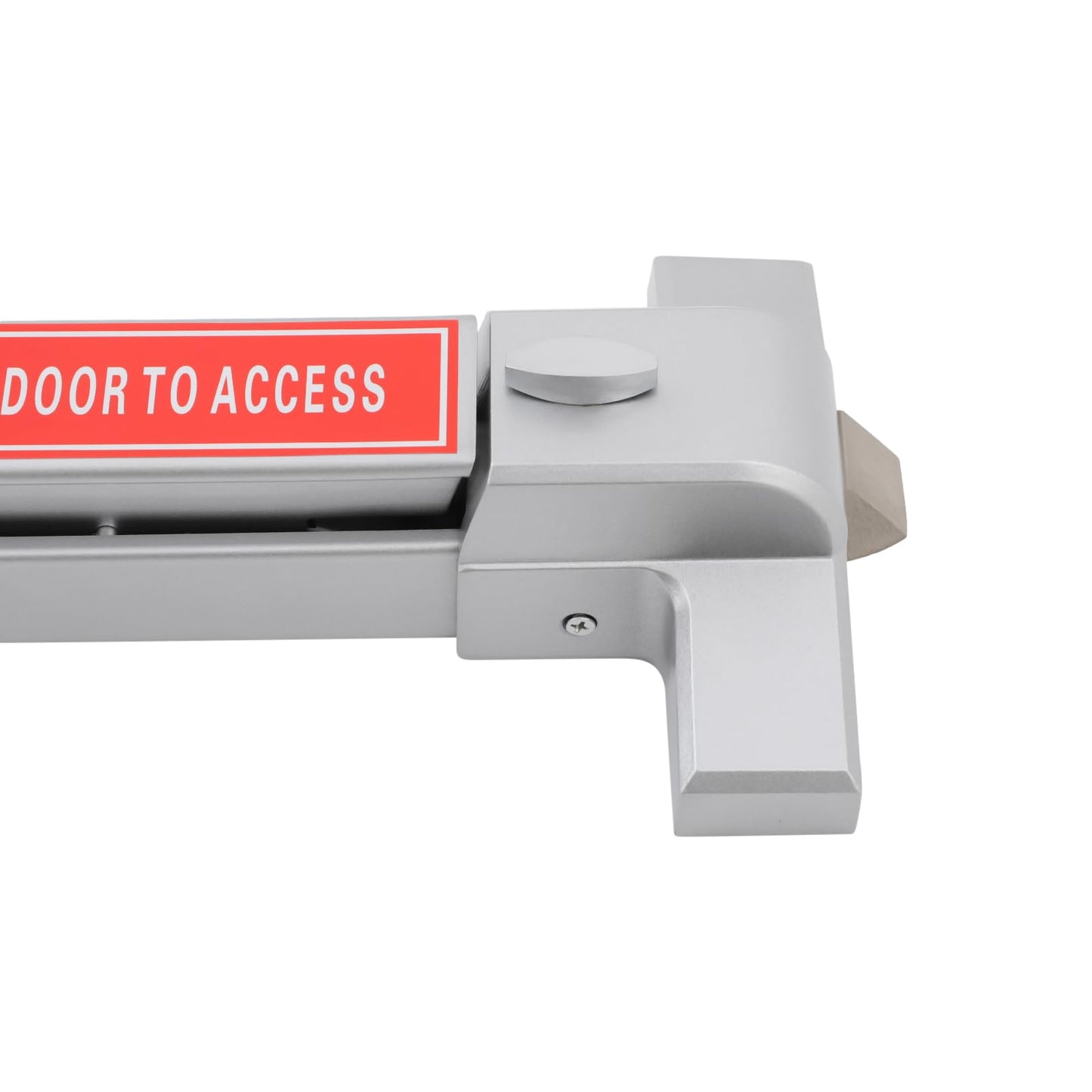 Commercial Door Push Bar Panic Exit Device, Adjustable Heavy-Duty Stainless Steel Emergency Exit Hardware with Exterior Lever & 2 Keys, Universal Vertical Rim Lock for Single Doors (Safety & Durable)