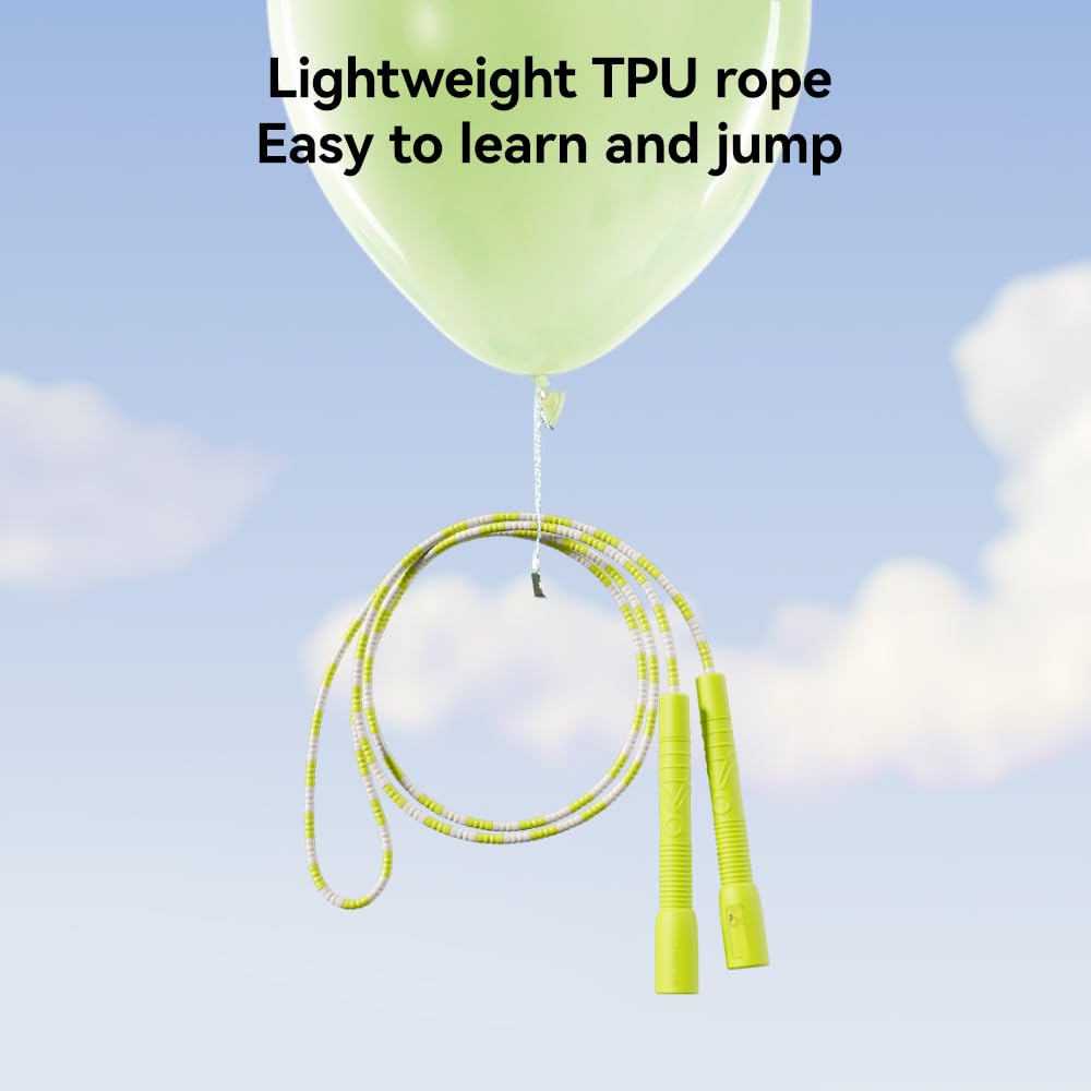 JOINROPE Skipping Rope, Adjustable Beaded Jump Rope with Double Bearing, Jump Rope for Kids at Home Schoel Gym,Tang-Free Flexible and Durable Jumping Ropes for Fitness (Pink)