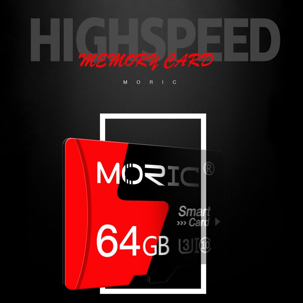 MORIC 2 Pack 64GB Card,C10 A1 Micro SD Card with Adapter High Speed Memory Memory TF Card for Camera/Dash