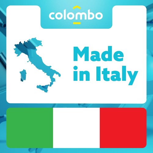 Colombo Ironing Board Cover 55” x 22” – 3-Layer Pad with 100% Organic Cotton, Heat-Resistant Parking Zone, Felt Padding, Clip Fastening, Eco-Friendly, Made in Italy