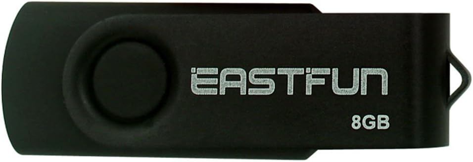 EASTFUN 5 Pack 8GB 2.0 USB Flash Drive USB Flash Memory Stick Fold Storage Thumb Stick Pen (Five Mixed Colors: Black