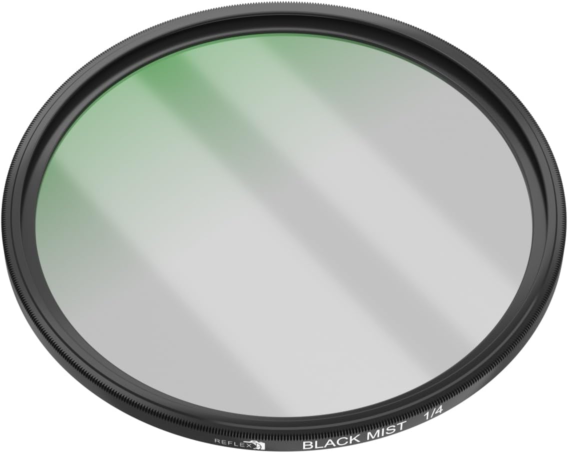 Reflex Camera 77mm 1/4 Black Mist Filter Premium Soft Diffusion Effect for Cinematic Glow and Reduced Contrast in DSLR