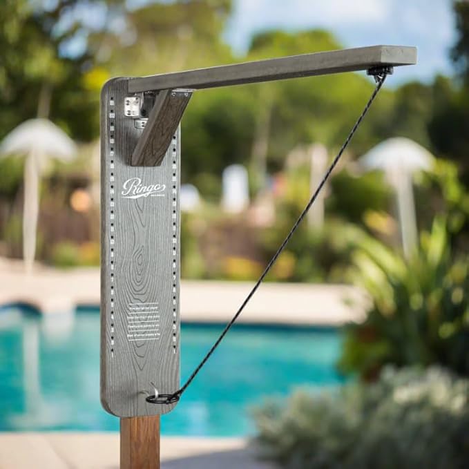 Ringo Outdoor Premium Hook and Ring Game. Fully Assembled and Mounts in 90 Seconds, Lifetime Warrantee. Made for Outdoors!