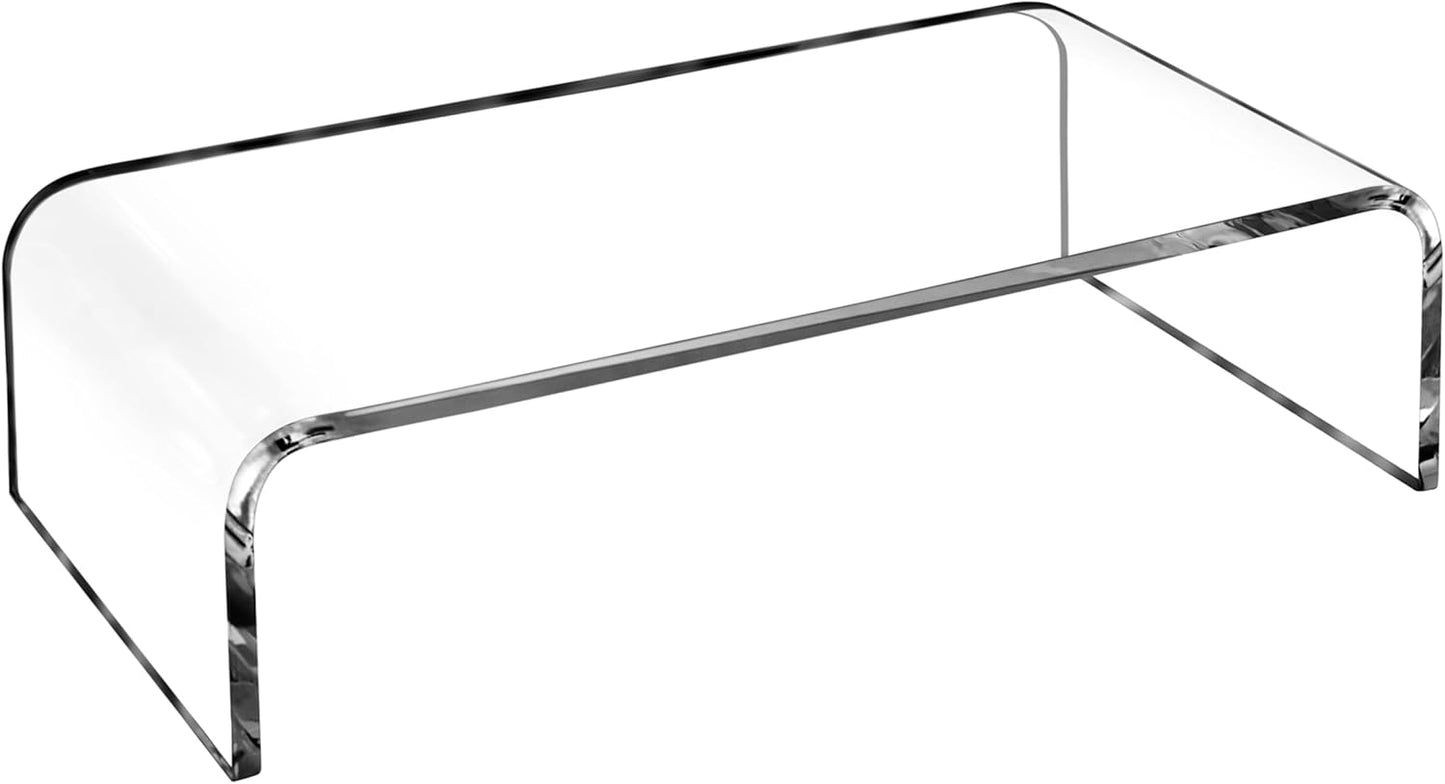 Clear Acrylic Monitor Riser for Home Office - AMT Premium Design