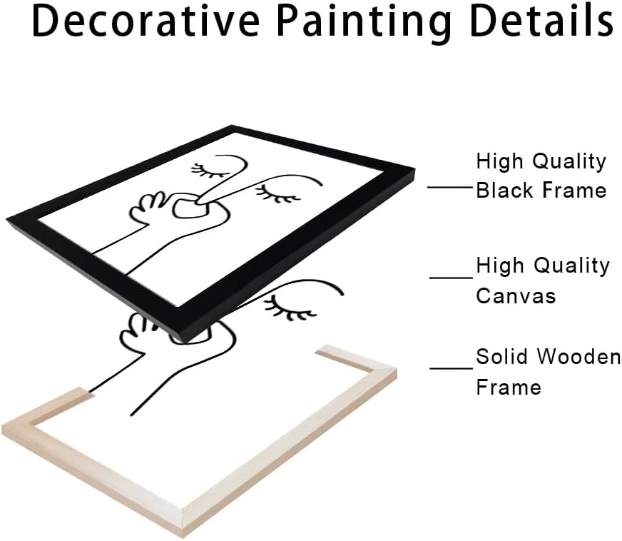 Regine Switzerland Black and White Bathroom Wall Art - Humorous Canvas Print for Modern Decor