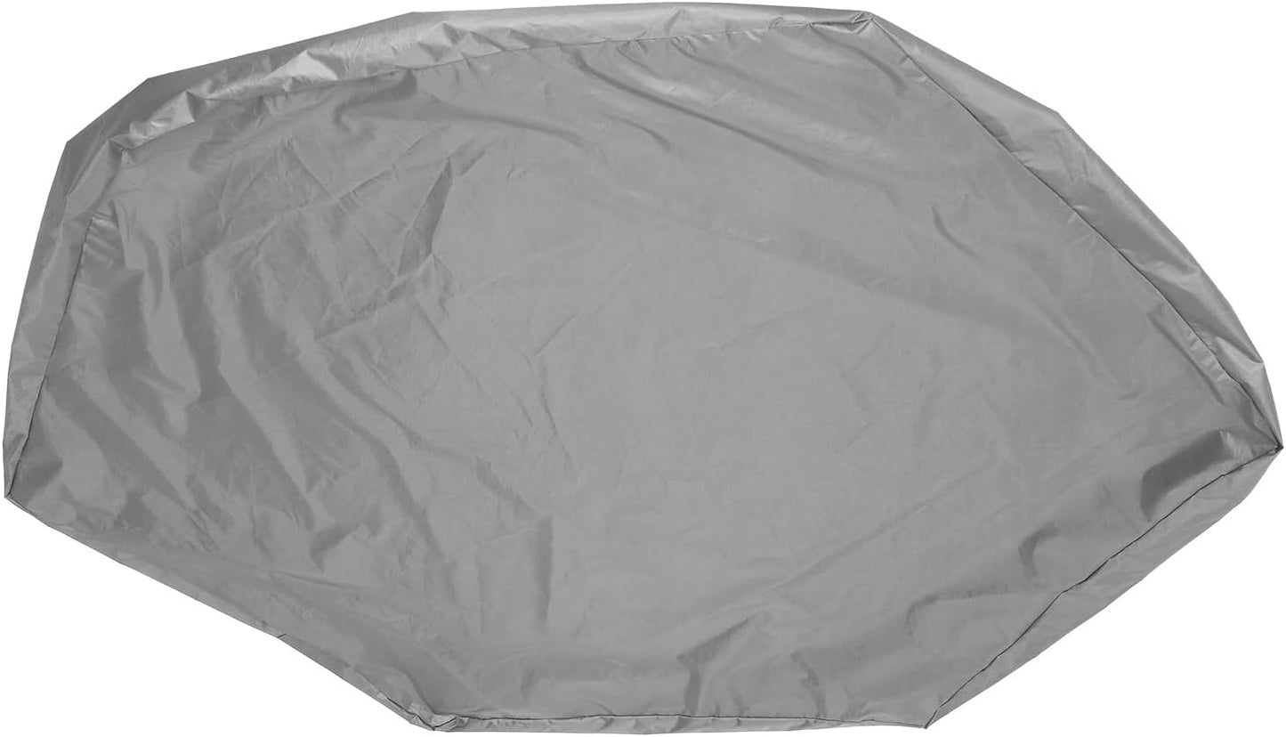 Blaihild 140x120 Cm Sandbox Cover, Pool Cover with Drawstring, for Garden Sandpit and Sand Toys (Grey)
