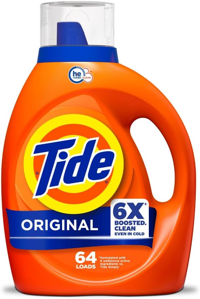 Tide Liquid Laundry Detergent - Original Scent, 64 Loads, 80 FL OZ | Powerful Stain Removal
