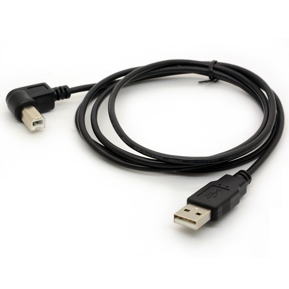 BSHTU 1.5M 90 2.0 480Mbps USB to Printer Adapter Cables Degree USB A Male to B Right Angle Plug Converter Lead High