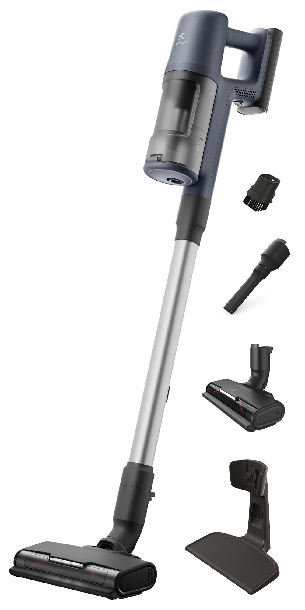 Electrolux Ultimate600 Cordless Stick Vacuum with PowerPro Bristle Nozzle and Larger Dust Bin Capacity, 50-Minute Run Time, 3 Power Modes, Denim Blue
