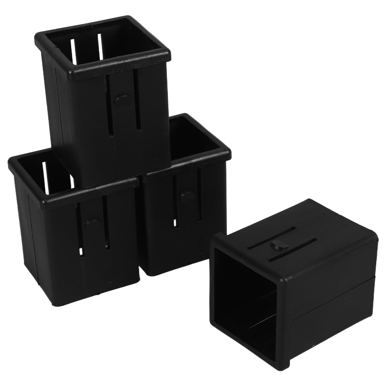 Mipcase 4Pcs Hollow Tube Inserts Sleeve Converter for Fitness Equipment Square Tube Inner Adapter 2.36X1.88X1.88In Smooth Sliding Bushing for Exercise Machines Stability Enhancer for Strength Training