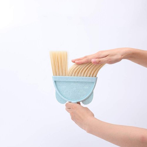 MAYEV Mini Broom with Dustpan for Kids,Little Housekeeping Helper Set (Blue)