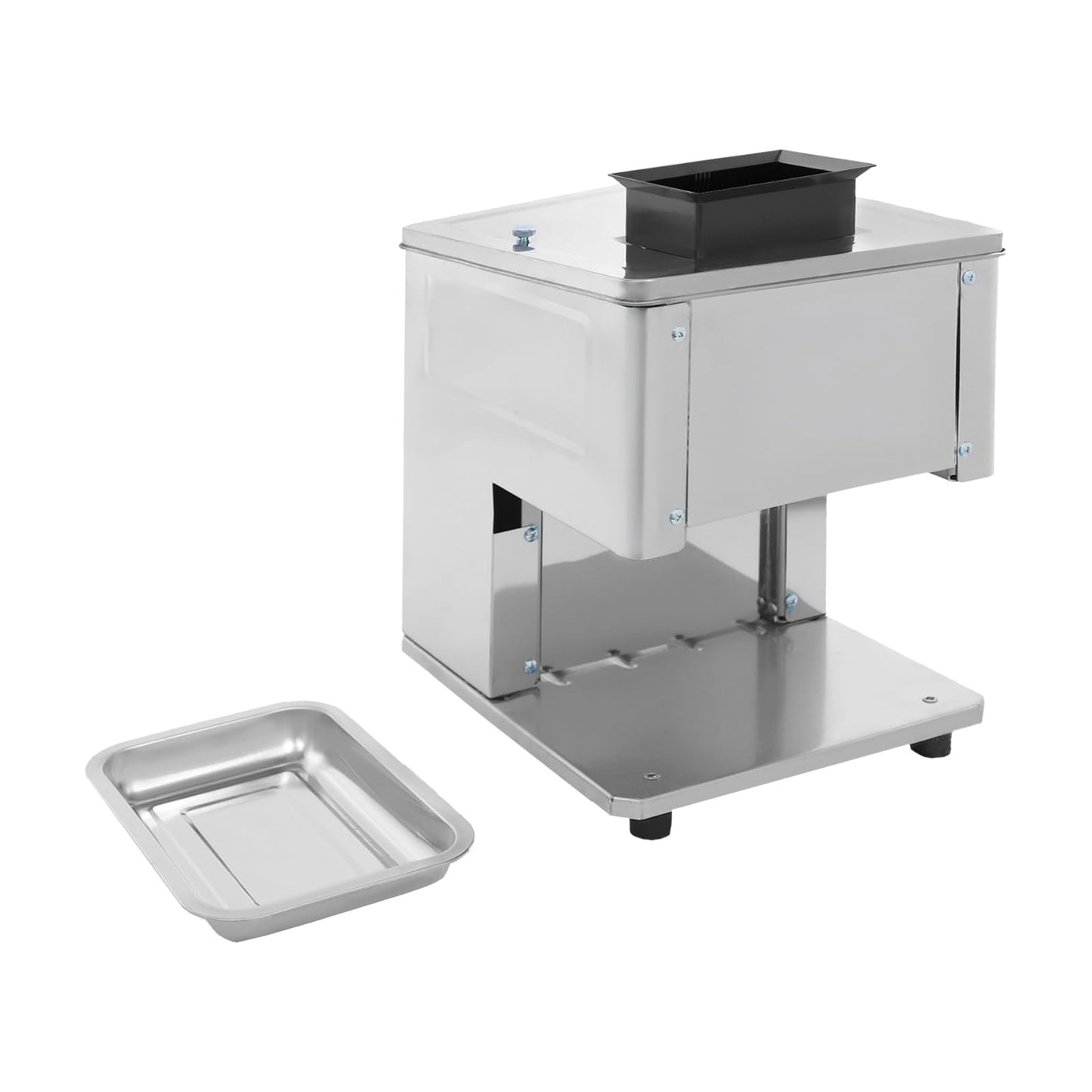 10mm Commercial Meat Silcer 1500W Electric Meat Cutter Machine Heavy Duty Meat Cuber Machine for Beef Turkey Chicken Pork and Fish 330.69Lbs/H (10mm/0.39in)