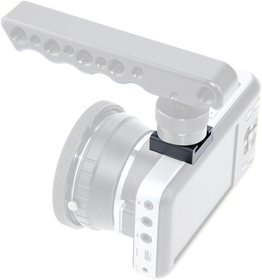 1/4''-20 0966 CAMVATE Cold Shoe Mount with Hole for Camera Flash Microphone Accessories