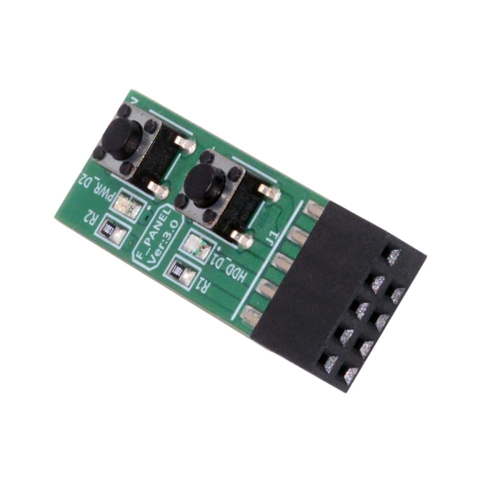 Reset 9Pin cablecc Power Jumper Mainboard Power Starter Board for Computer Switching Board Adapter with Button