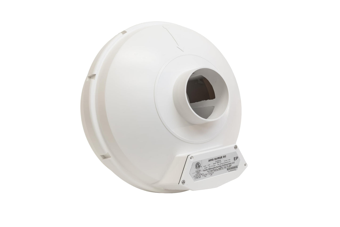 Festa AMG Surge EC Radon Fan - Quiet and Energy Efficient Radon Mitigation Inline Fans - Electronically Commutated Motor- High Performance Inline 3" Duct Fan