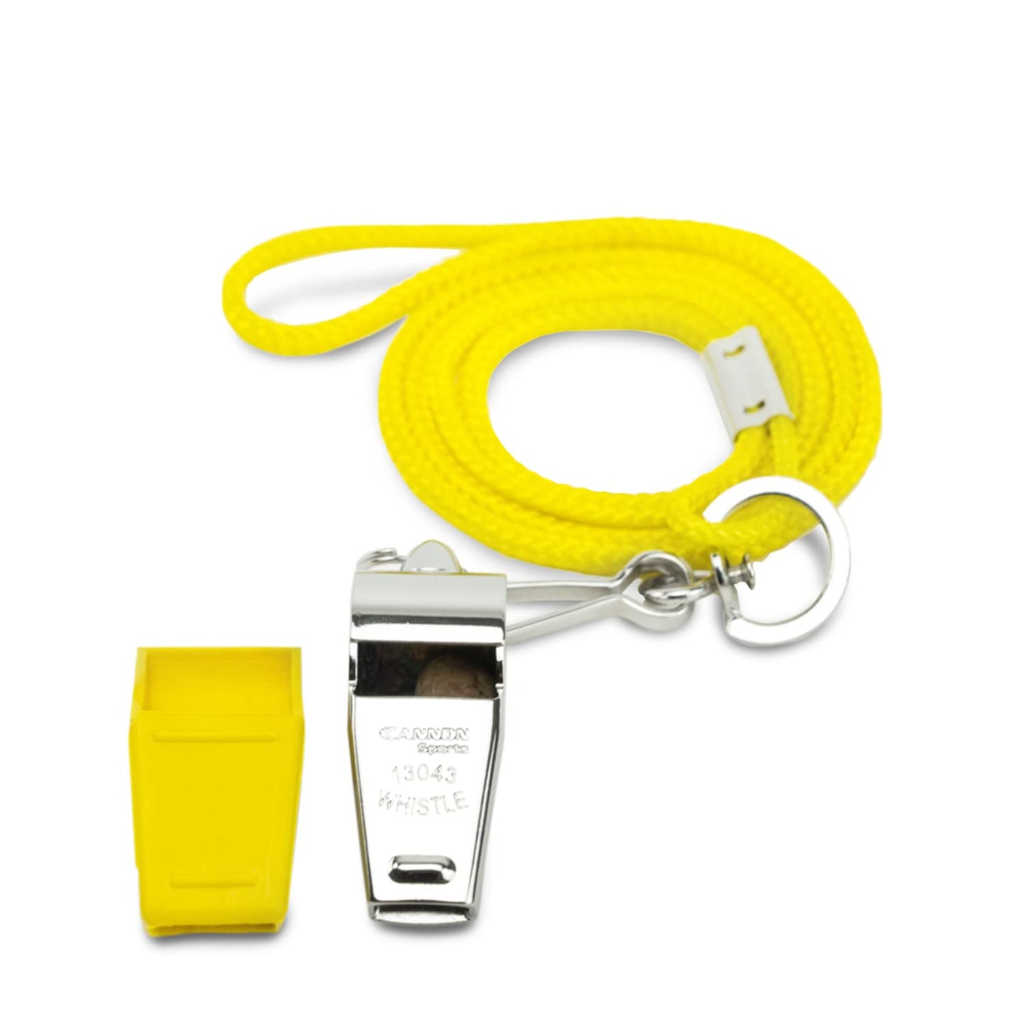 Cannon Sports Solid Brass Metal Whistle with Whistle Cover & Lanyard - Loud, Clear Sound, 124 dB Tone, Durable - Ideal for Coaches, Referees, Officials, Trainers (Gold)