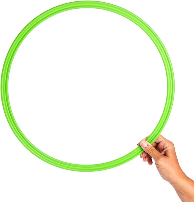 Juvale Agility Rings for Training - 24-Pack, 15.75-Inch, Red, Yellow, Blue & Green - Speed Agility Training Rings & Hula Hoops Bulk for Soccer & Football & Footwork Drills