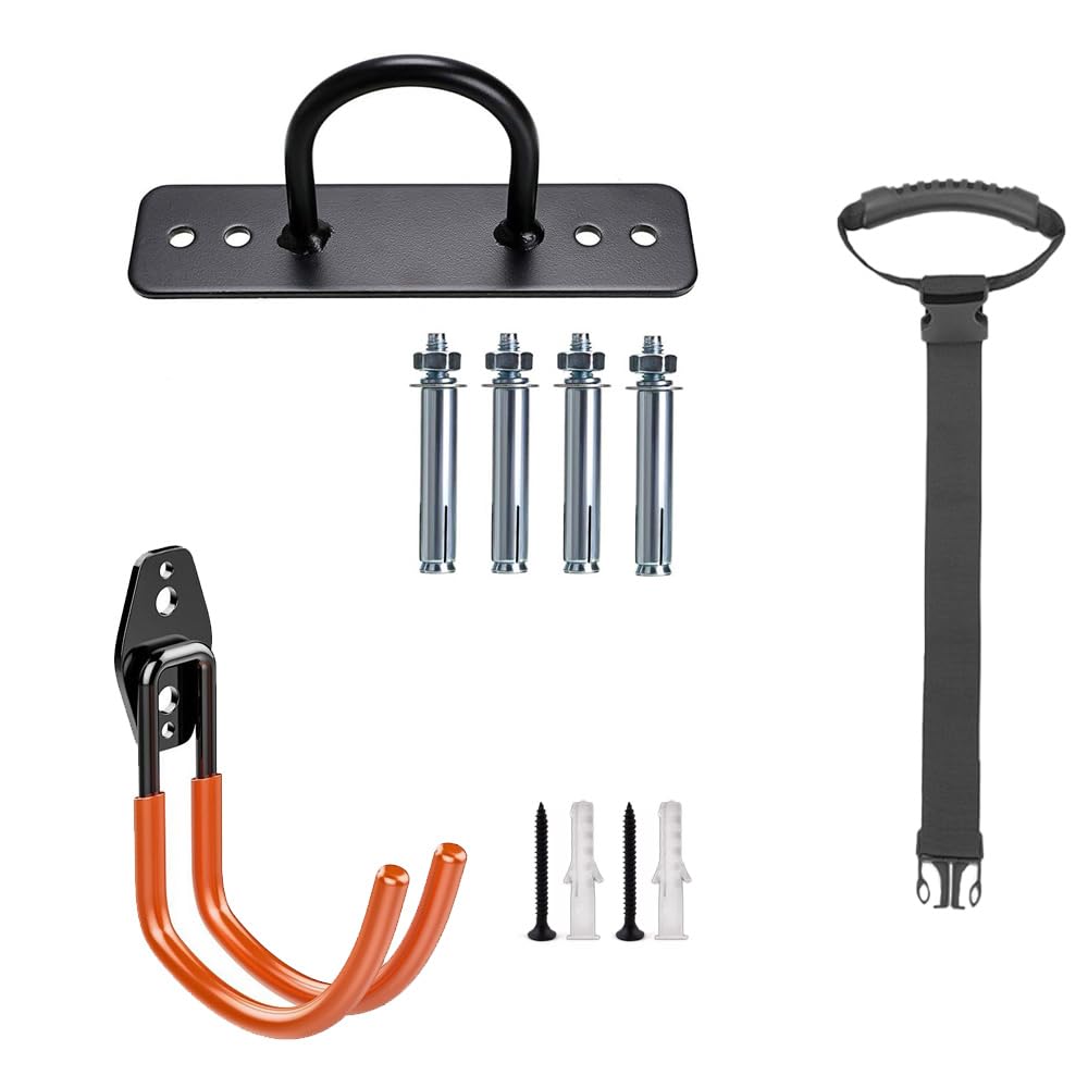 CHICBI Battle Rope Wall Mount Kit, Gym Rope Holder Hanging and Storage Hook,Heavy Duty Body Weight Strength Training Bracket, Yoga Swings Ceiling Mount Anchor