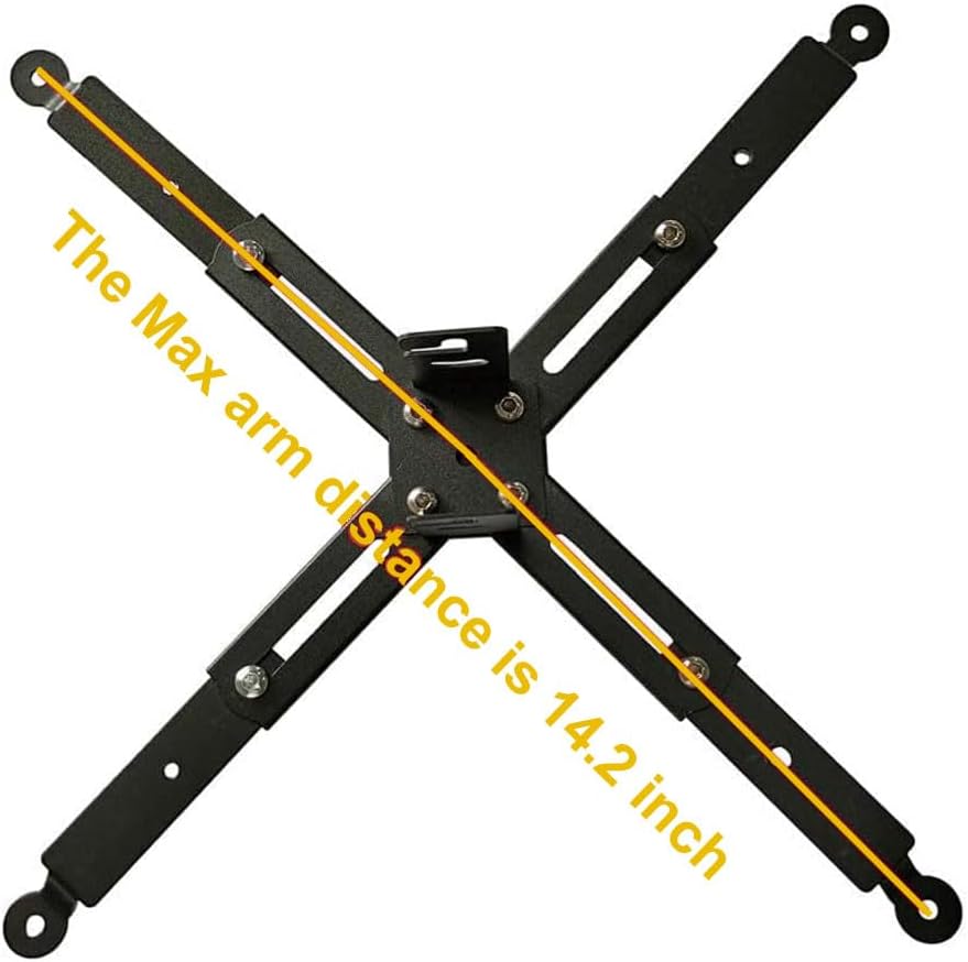 Yuarisx Projector Mount Wall Ceiling Bracket Adjustable Height and Tilt Extendable Arms DLP LCD Projection for Home
