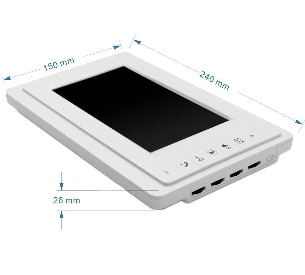 MENGQI-CONTROL 7'' LCD Video Door Phone Intercom Systems Via Password Open Door 600lbs Electronmagnetic Lock Access Control & Power Unit & ZL Bracket Full Kits