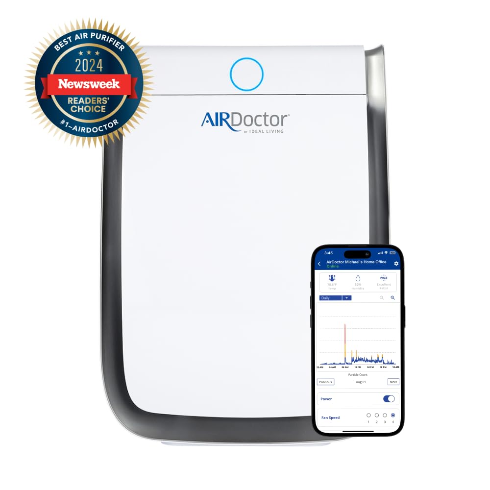 AIRDOCTOR 3500i SMART Air Purifier for Living Rooms & Bedrooms with UltraHEPA, Carbon/VOC, Pre-Filters with Extra VOC Replacement Filter Bundle