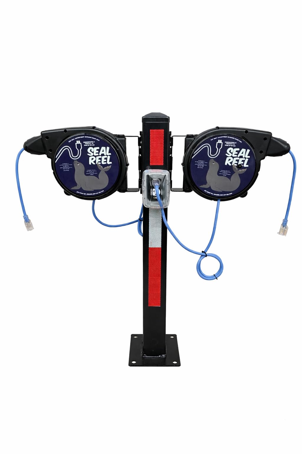 SEAL REEL 40ft. 16/3 SJEOOW Cable Outdoor/Watertight Retractable Cord Reel, Watertight, Heavy-Duty with 15A Breaker, Retractable to 10° F, Includes 2 Mounting Brackets,180° Swivel Mount.