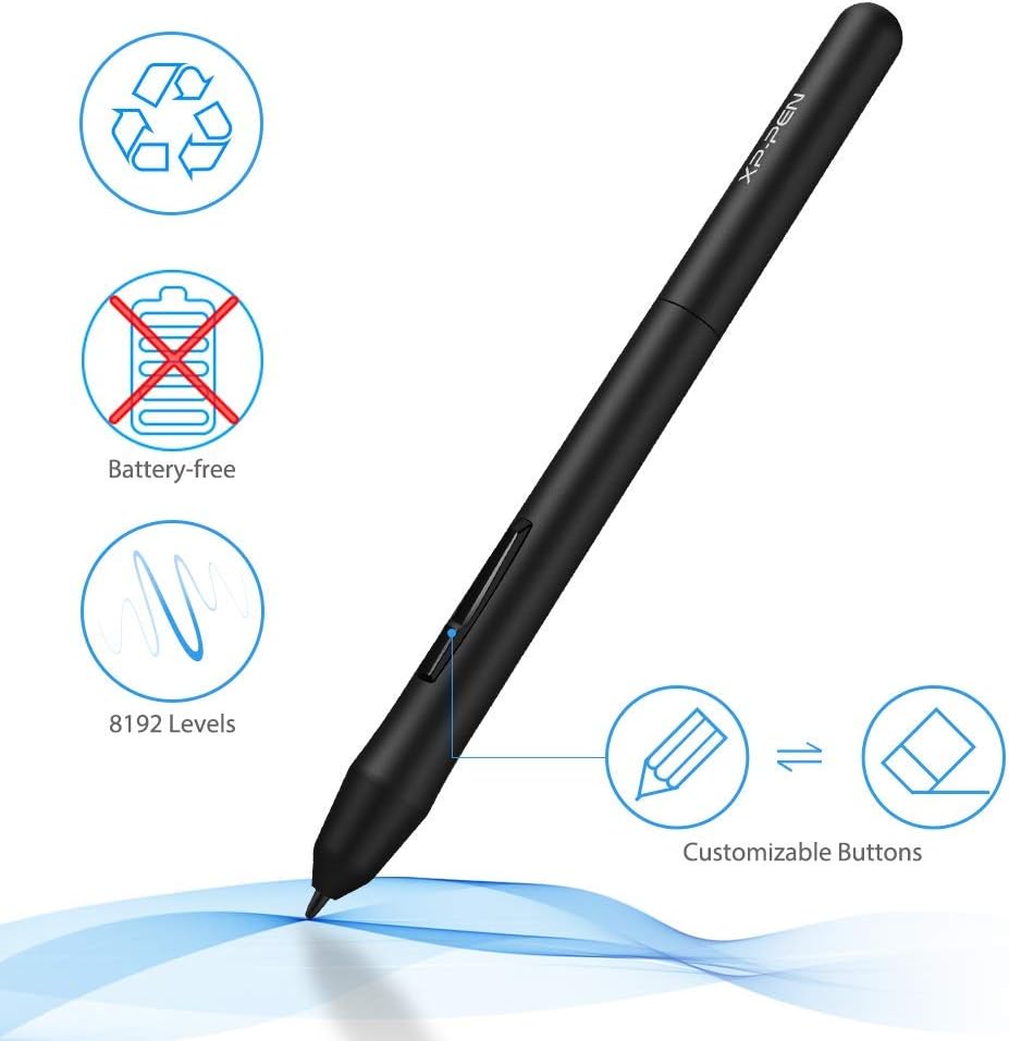 XP-PEN StarG640 6x4 Inch Drawing Tablet XPPen Digital Graphic Tablet Art Tablet with Battery-Free Stylus Pen Tablet