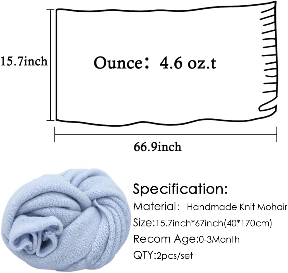 ForBaysy Newborn Posing Wrap Newborn Photography Props Soft Stretch Knit Blanket Handmade Wrap for Baby Boys Girls