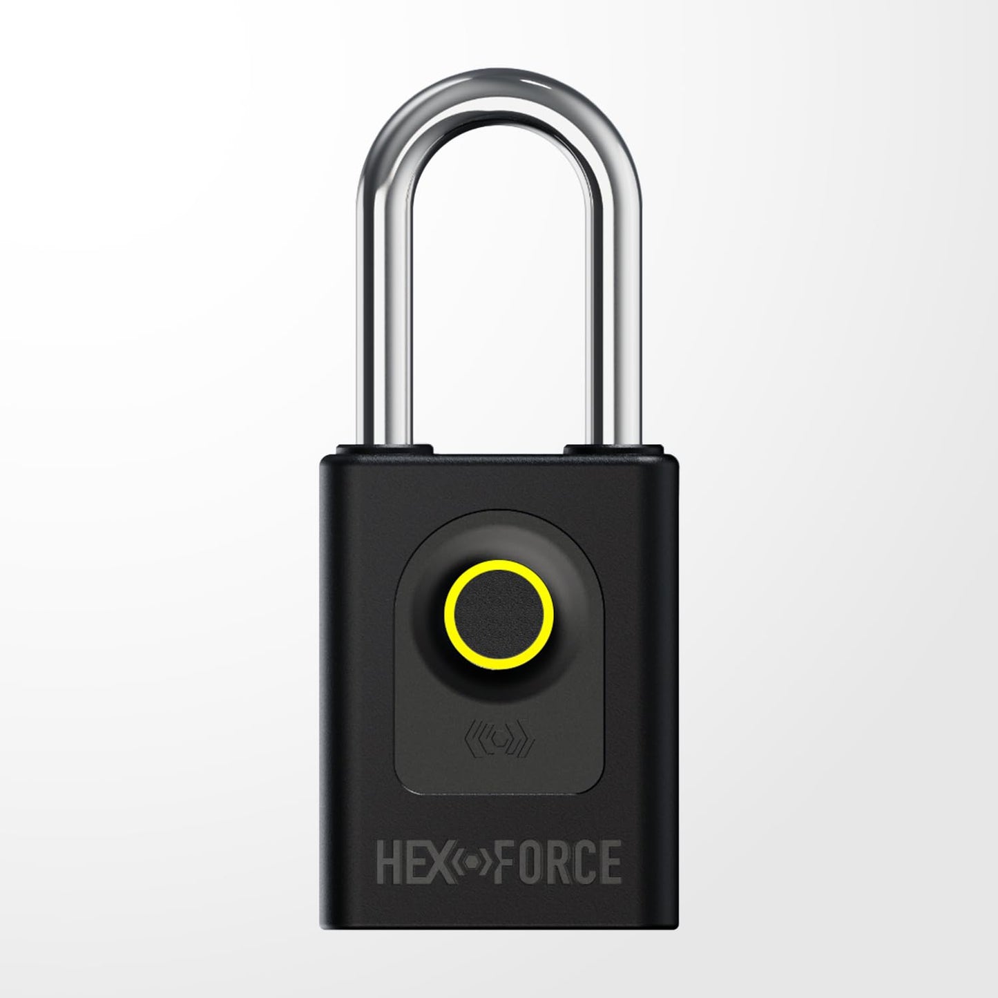 Smart Fingerprint Padlock - HEXFORCE G1, Heavy Duty Dual-Ball Locking, IP67 Weatherproof, Keyless Biometric and Bluetooth Control, W56*H134MM, Long Shackle Designed for Outdoor Shed Fence Gate Garden