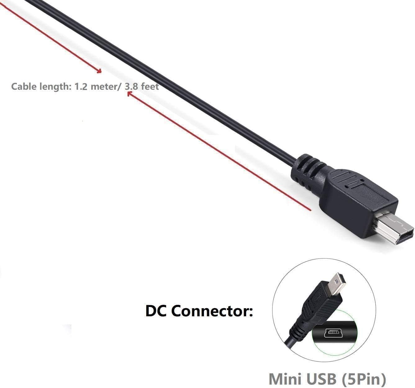 BestCH 5V 1A MP3 MP4 AC Wall Power Charger Adapter Mini USB Cord for RCA Lyra Player