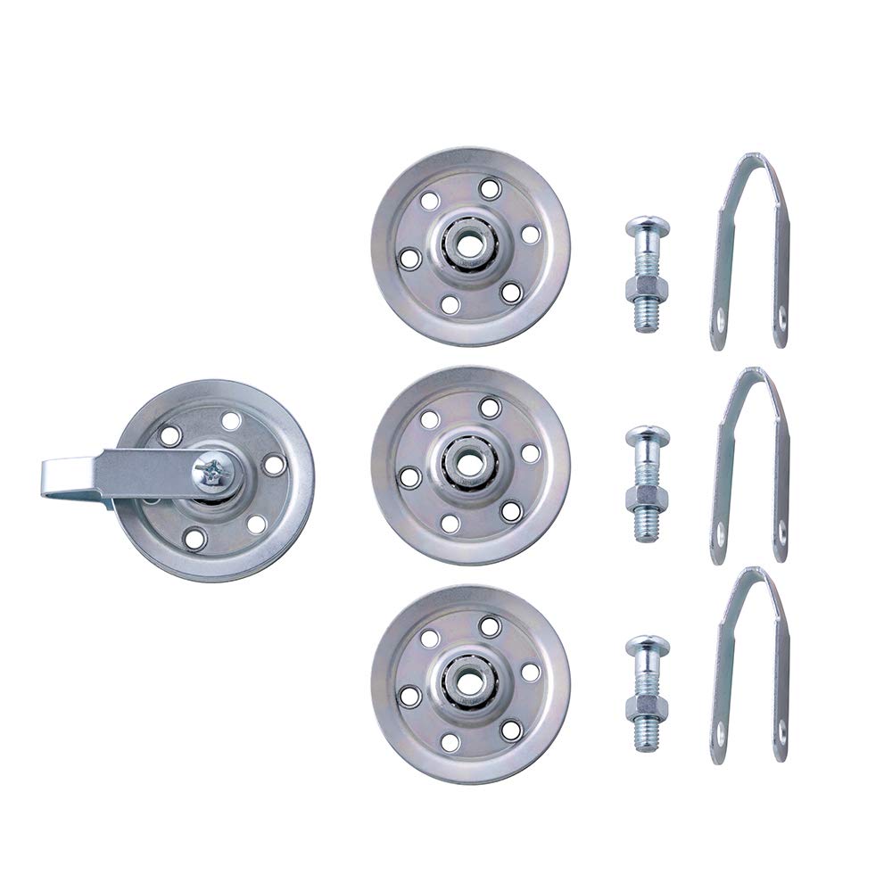 HOME MASTER HARDWARE Cable and Pulley Replacement Kit - 4pcs 3" Heavy Duty Pulleys,2pcs Galvanized Aircraft Cables - 3/32 Diameter 12 Fasteners for Overhead Sectional Garage Doors