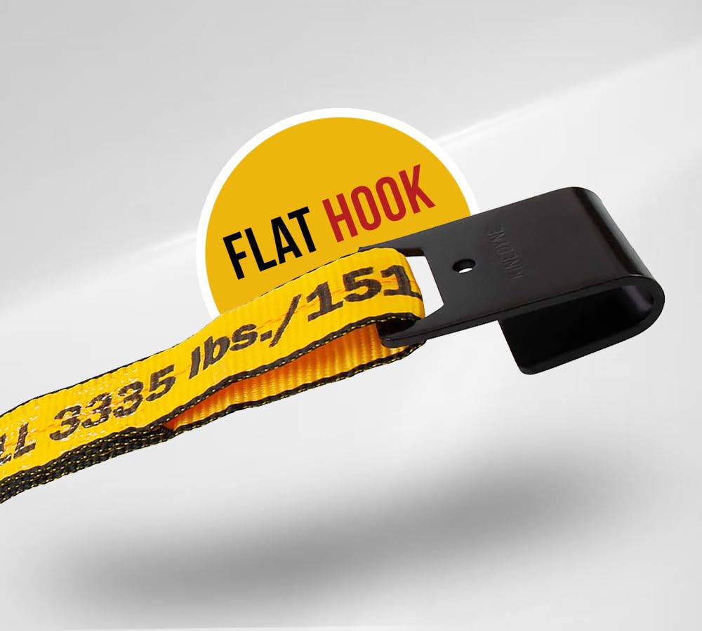 Mytee Products (10 Pack) Kinedyne 2" x 27' Ratchet Strap with Flat Hook