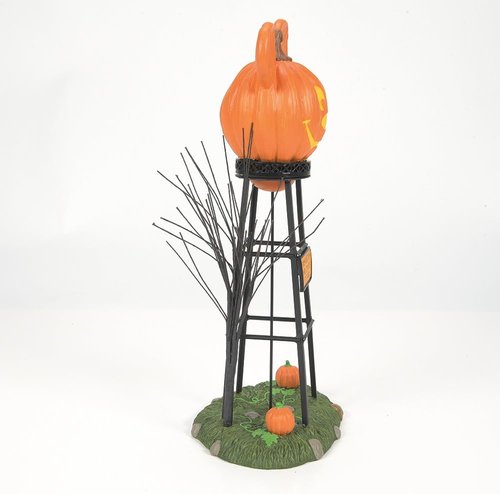 Department 56 Mickey Mouse Water Tower Figurine - Halloween Pumpkintown Accessory, 12.01 Inch, Multicolor