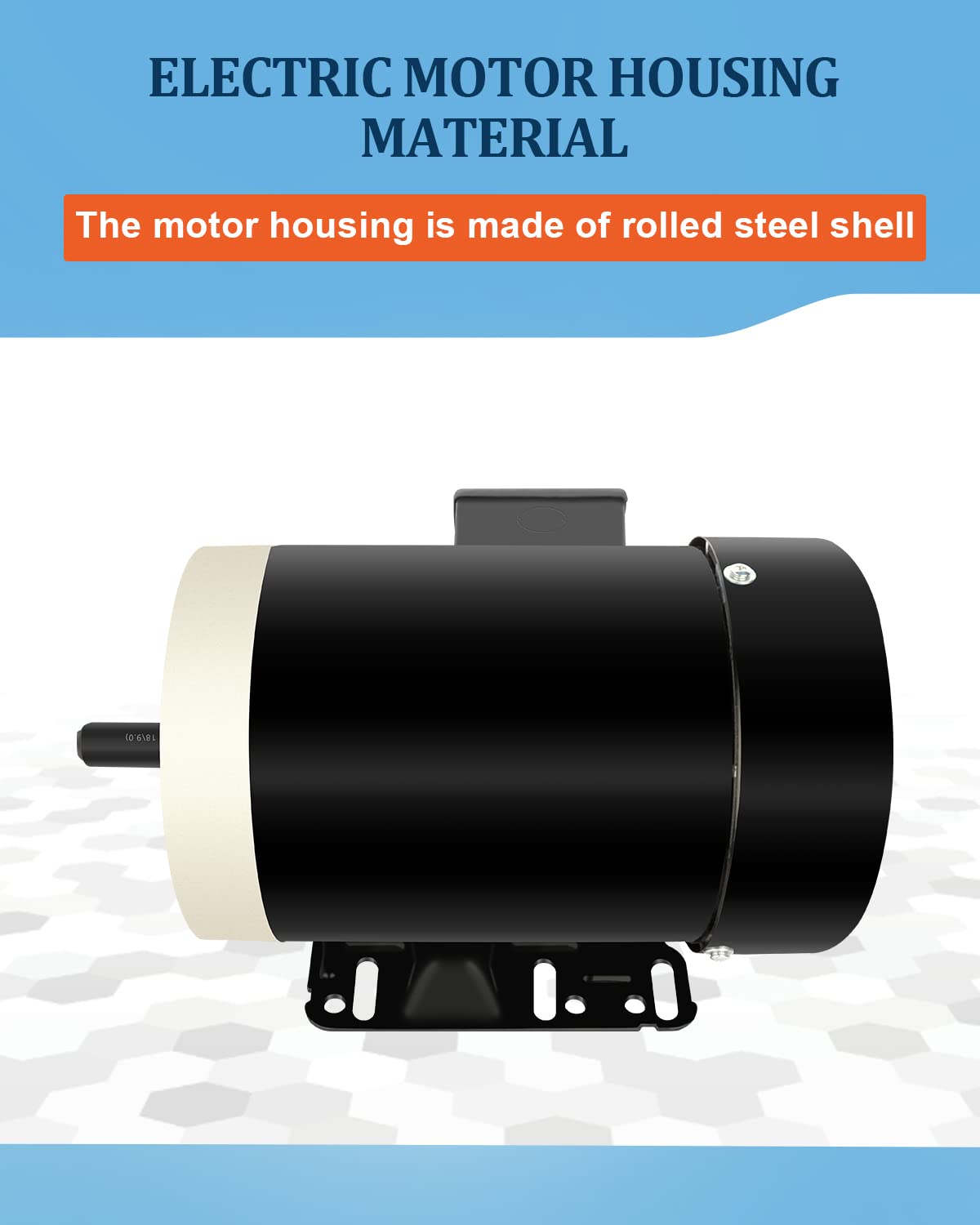 2HP General Electric Motor 3450 RPM, Three Phase,56C Frame, 5/8" Shaft Diameter CW/CCW Rolled Steel Shell 60 HZ, 230V/460V,TEFC