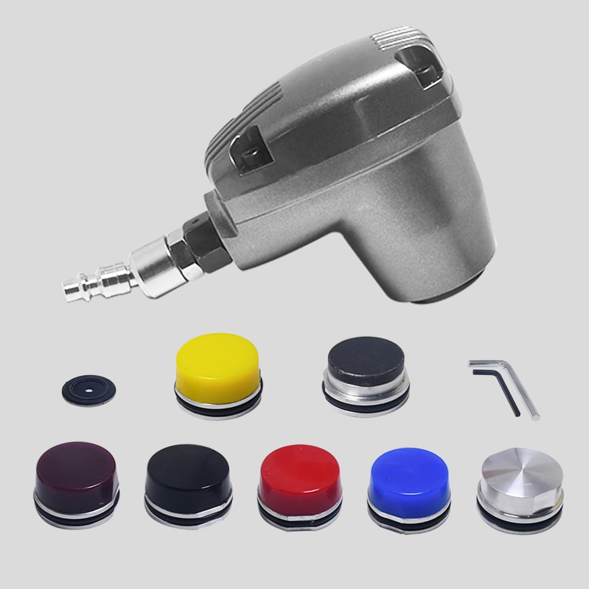 Automatic Air Palm Hammer Pneumatic Auto Hammer 1000 bpm (with 7 Hammer Tips) for Body Repair, Vibrating Out Sheetmetal Laser Cut Parts