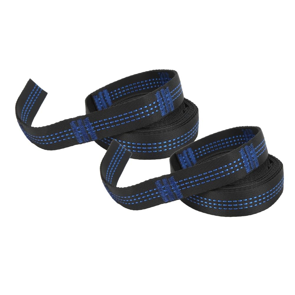 with Carabiners – 2M Heavy-Duty Adjustable Suspension Straps for Outdoor Camping, Backyard & Aerial Yoga, Includes 2 Steel Carabiners & Storage Bag