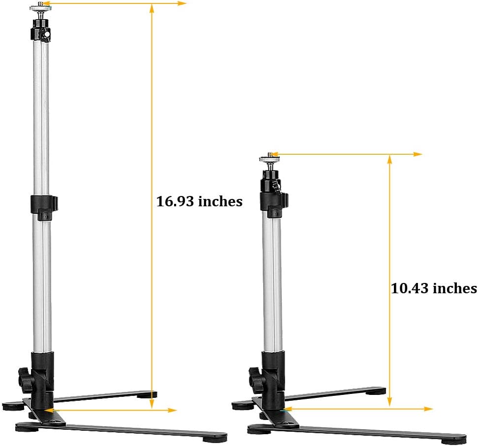 AONTOKY Photo Copy Pico Projector Stand Overhead Phone Mount Adjustable Tabletop Teaching Online Stand for Live