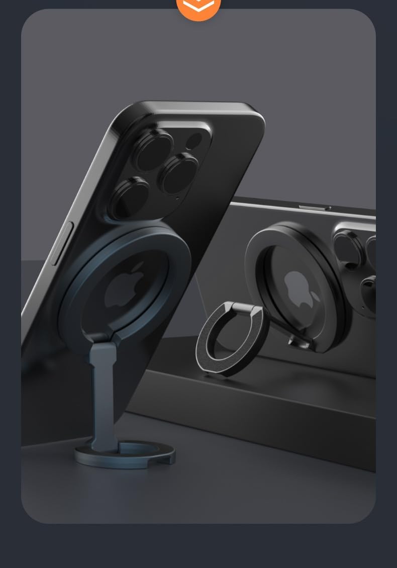BONTOUJOUR 16/15/14/13/12/ Magnetic Ring Holder for MagSafe Dual-Side Magnetic, Removable Gym Phone Grip with Kickstand