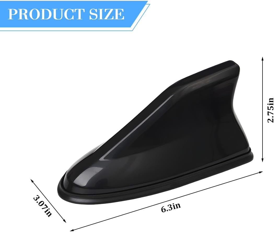 SWPHRT Car Shark Fin Antenna Cover, Vehicle Top Roof Aerials AM FM Radio Signal Base with Adhesive Tape, Automotive