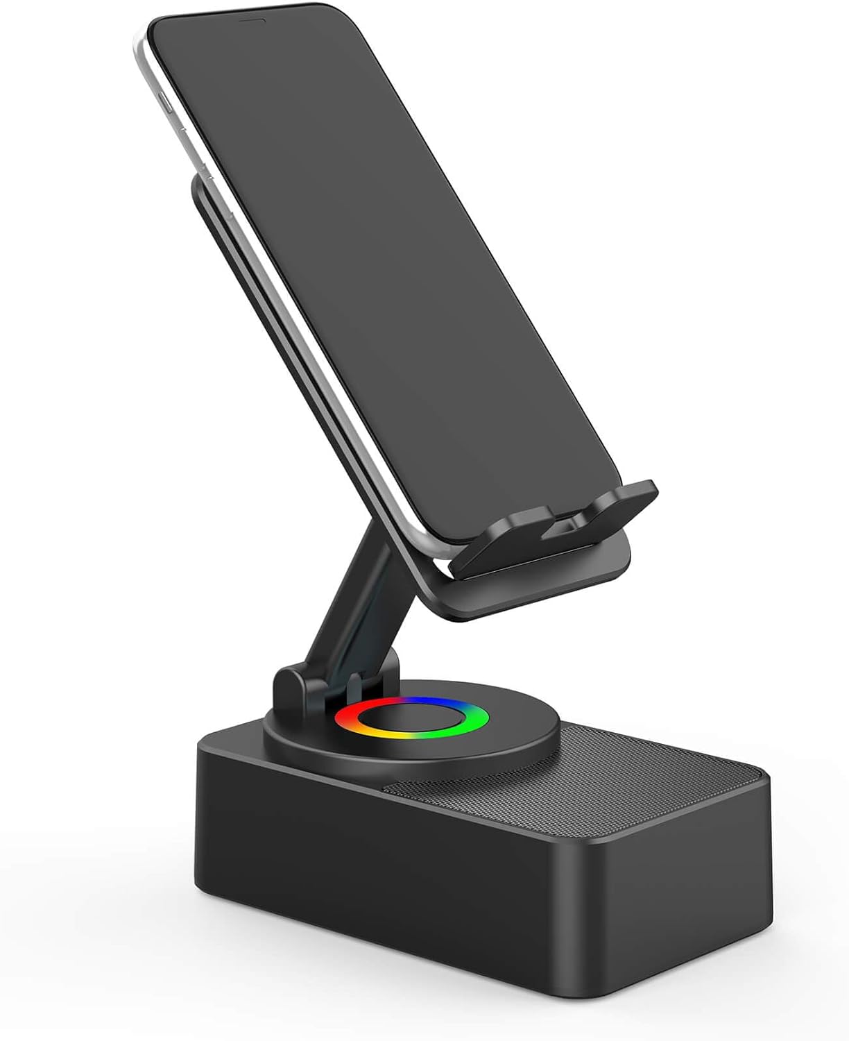 SMADOM Birthday Gift for Women Mom Men Dad Cell Phone Stand with Wireless Bluetooth Speaker and Portable Charger Led