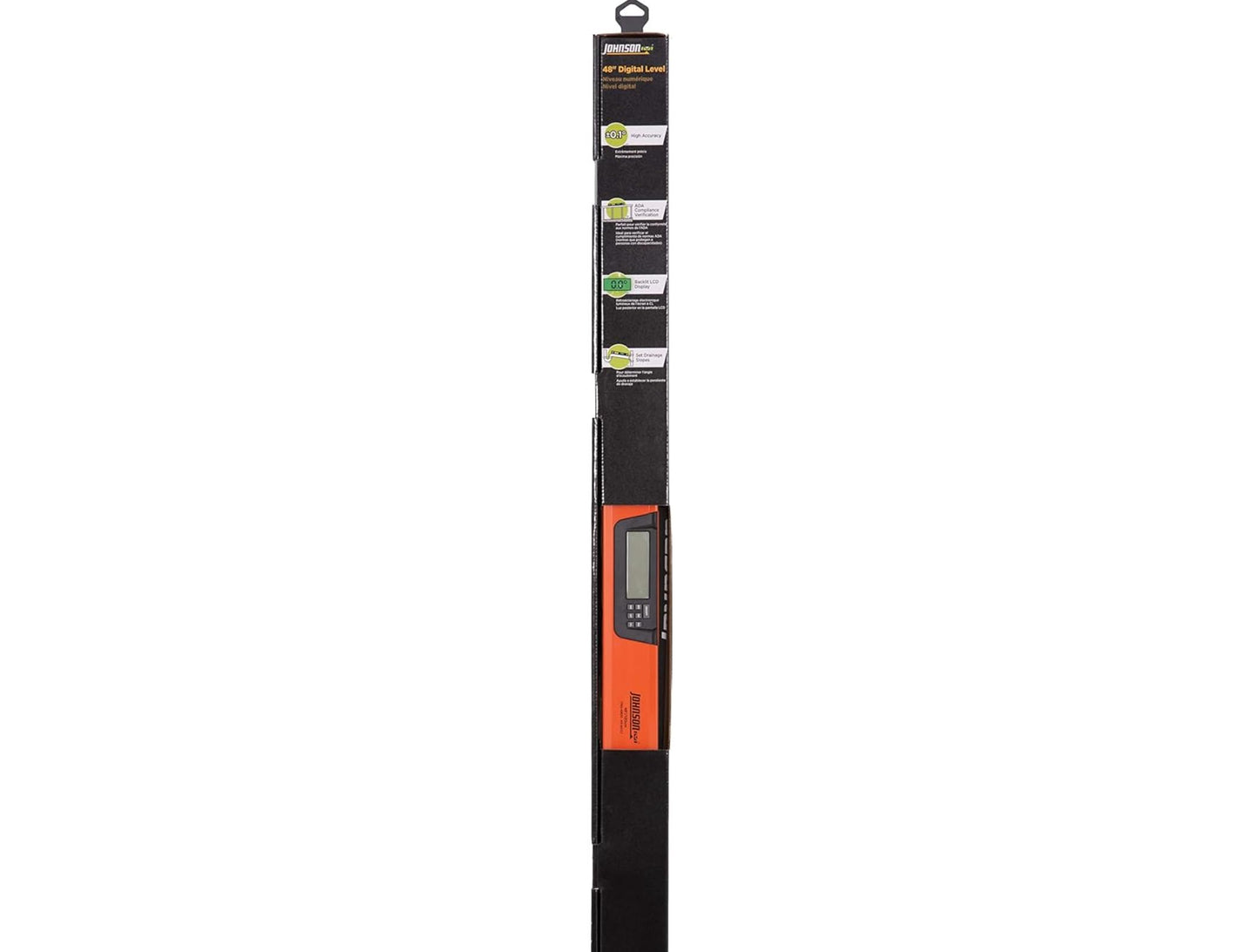 Johnson Level & Tool 1760-4800 Digital Box Level, 48", Orange, 1 Level