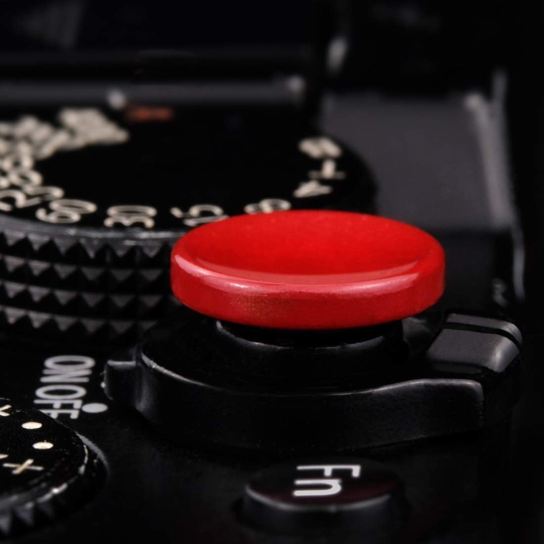 (2 Pack/Red) Soft Shutter Release Button High-end Concave Camera Shutter Button