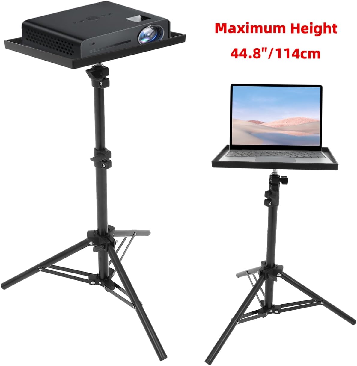 Gadpiparty Projector Stand Tripod, Adjustable Projector Stand, for Laptop Camera Holder Floor Desktop Use