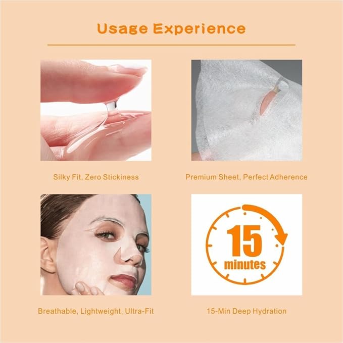 24 Pack Sheet Face Masks Skincare for All Skin Types, Hydrating Face Mask Beauty Suitable for Sensitive Skin, Birthday Party Spa Gift for Kids Teens Girls