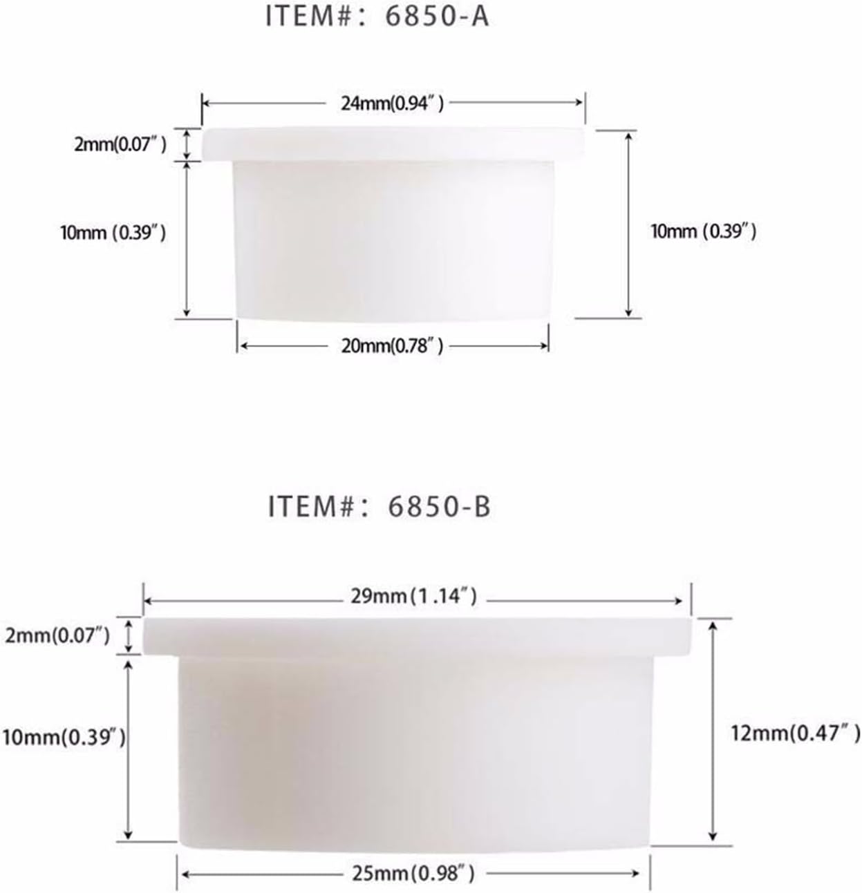 CHYLMAPHEN Grommet Grommets Organizer(White,6PCS_25MM) Round Cable Cord Table TV Console Hole Cover Wire Organizer
