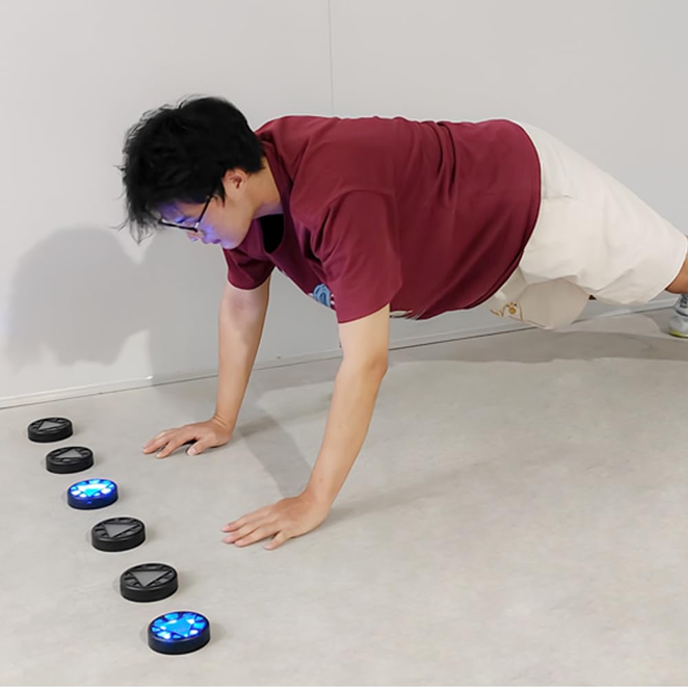 QUELINGSPORT Newly Upgraded Remote Control Version, Responsive Training Light, Agile Speed, Exercise Training, 6 Functions, 5 Light Colors, Set of 6 Lights